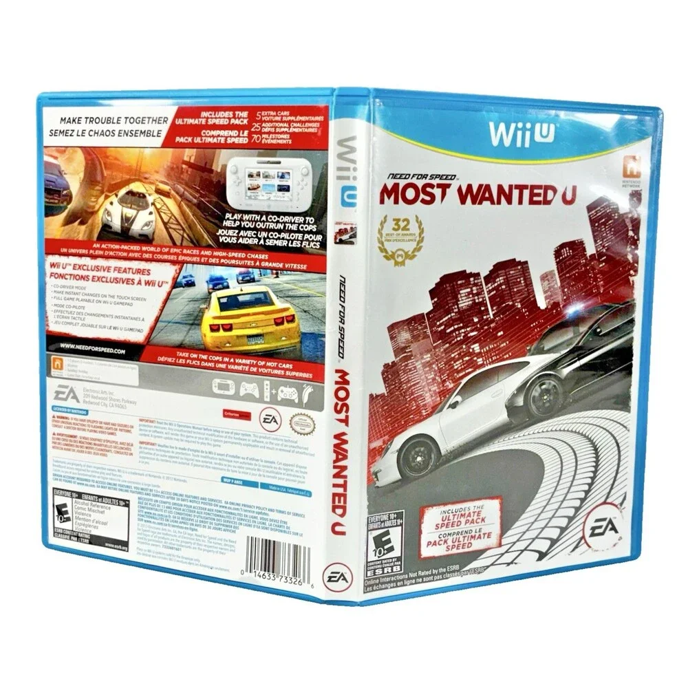 Need for Speed Most Wanted Nintendo Wii U EA 2013 Complete with Manual Tested